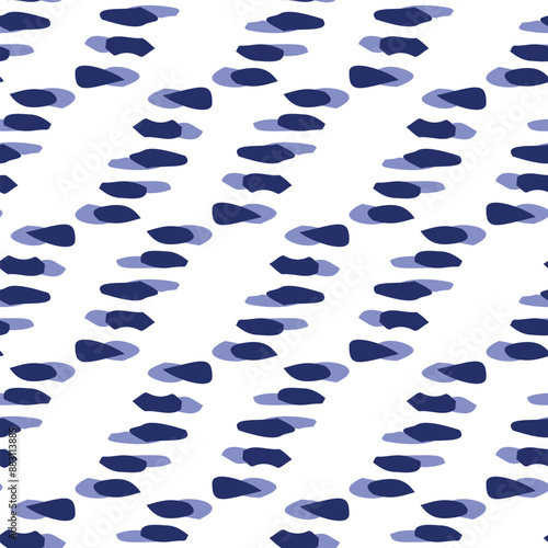 Indigo blue to dye effect abstract vector seamless pattern background. Modern masculine bold graphic bandana design for block print hand craft trend. 