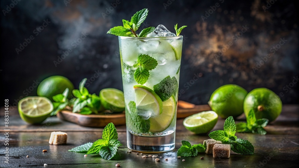 mojito cocktail on table mojito cocktail on table