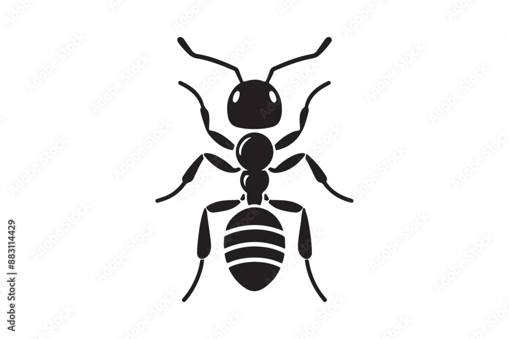 Ant silhouette vector art illustration Ant silhouette vector art illustration