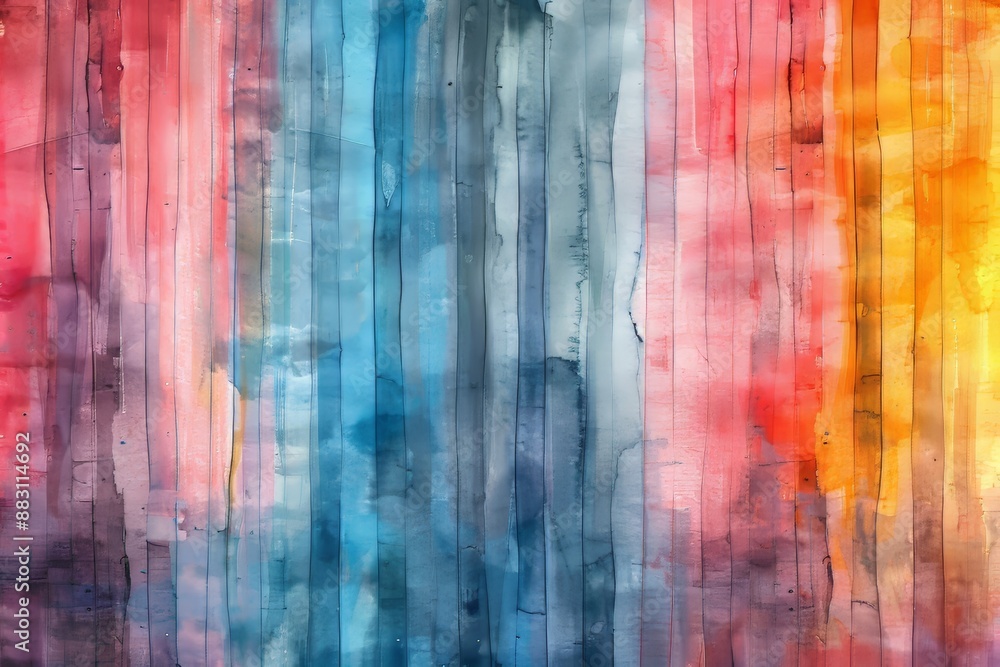 Fototapeta premium Watercolor background overlay stripe, Generative AI