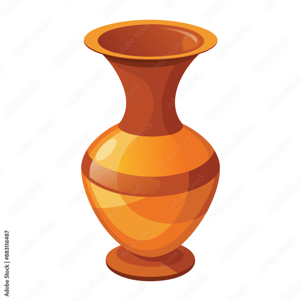Illustration of Resin Vase Isolated