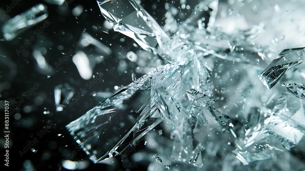 Shattered Glass: A Frozen Moment of Destruction Shattered Glass: A Frozen Moment of Destruction