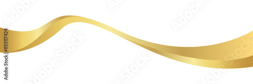 gold wave curve, golden wave corner shape for element, stripes ribbon golden graphic, striped gold