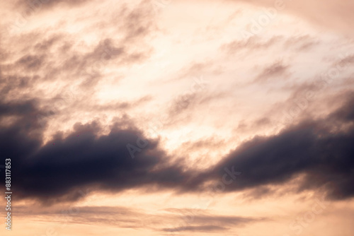 Wonderful Sunset sky Background in hot season .