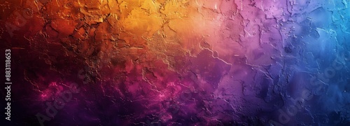 Abstract Colorful Gradient On Rough Textured Surface