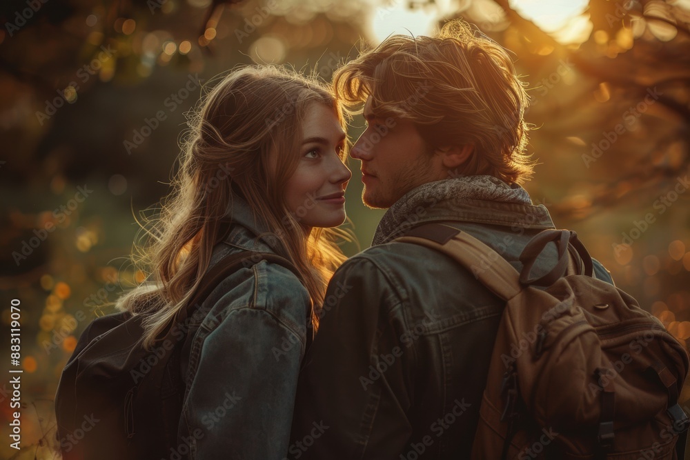 Golden Hour Embrace in the Woods Golden Hour Embrace in the Woods