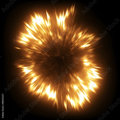 Hit and Impact Effect on black background, game effect, vfx
