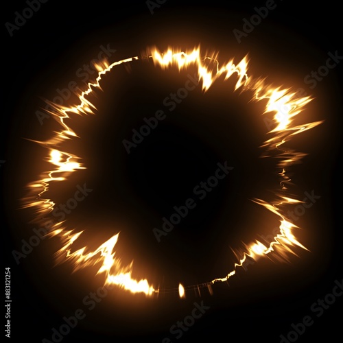 Hit and Impact Effect on black background, game effect, vfx
