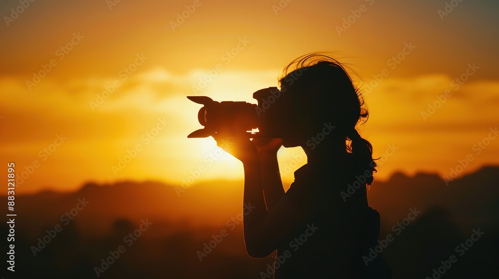 silhouette of a person in the sunset silhouette of a person in the sunset