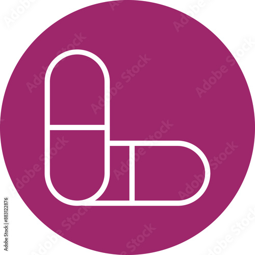 Capsules Vector Line White Circles Multicolors