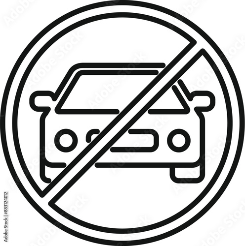 Simple, clear sign indicating a no parking zone, perfect for conveying restrictions on vehicle access