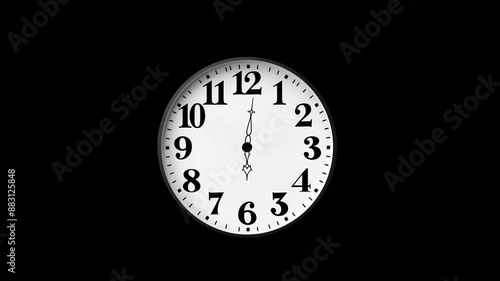 Wallpaper Mural Wall clock 12 hours animated with transparent background Torontodigital.ca