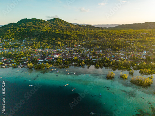 Morning View in Saparua Island, Central Maluku, Indonesia