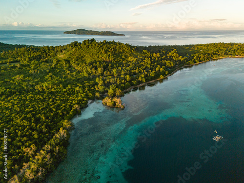 Morning View in Saparua Island, Central Maluku, Indonesia