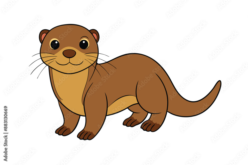 North American River Otter Adobe Illustrator Artwork North American River Otter Adobe Illustrator Artwork