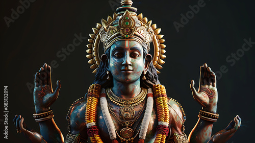 Vishnu, wallpaper, god of wealth and prosperity