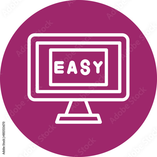 Easy Vector Line White Circles Multicolors