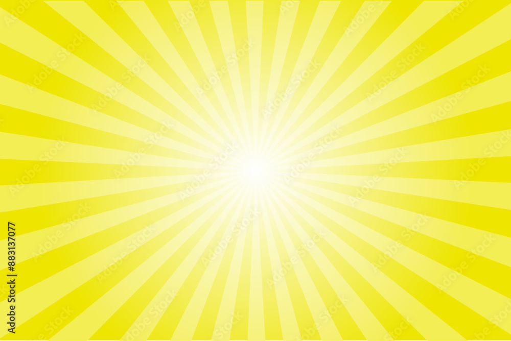 Titanium yellow sun ray vector background. Radial beam sunrise or sunset light retro design illustration. Light sunburst glowing background. Titanium yellow sun ray vector background. Radial beam sunrise or sunset light retro design illustration. Light sunburst glowing background.