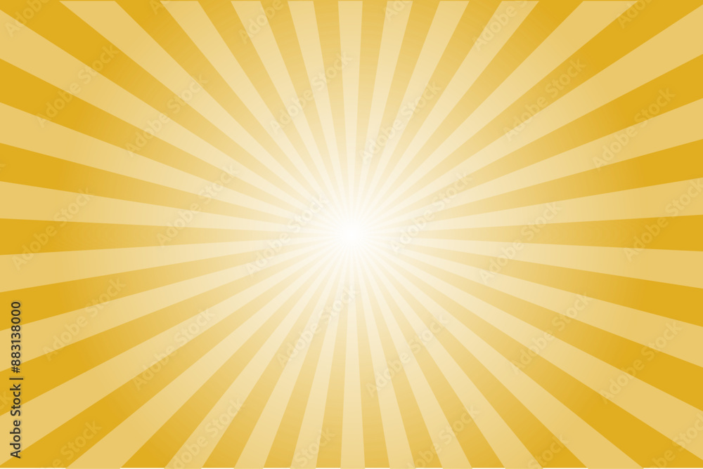 Urobilin yellow sun ray vector background. Radial beam sunrise or sunset light retro design illustration. Light sunburst glowing background. Urobilin yellow sun ray vector background. Radial beam sunrise or sunset light retro design illustration. Light sunburst glowing background.