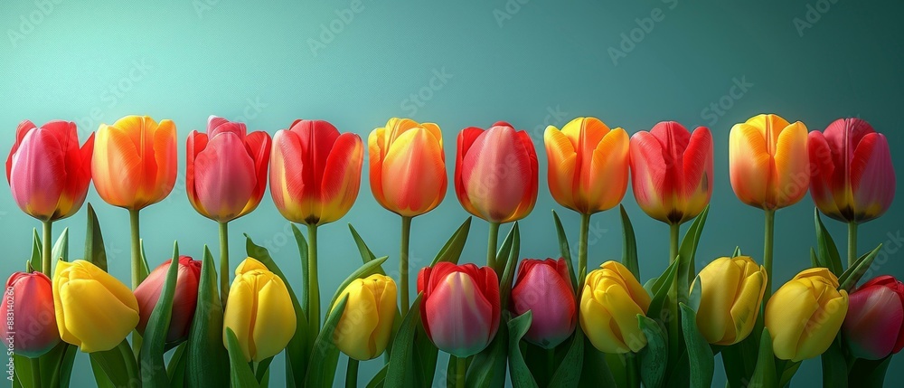 Vibrant Tulips in Bloom | Spring Garden Decoration Vibrant Tulips in Bloom | Spring Garden Decoration