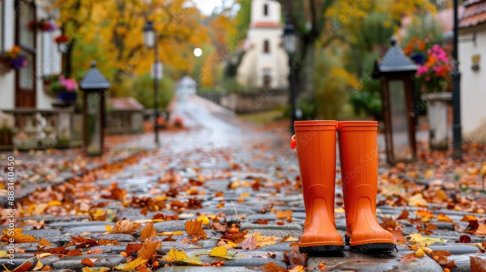 Autumnal Stroll Through a European Village Autumnal Stroll Through a European Village