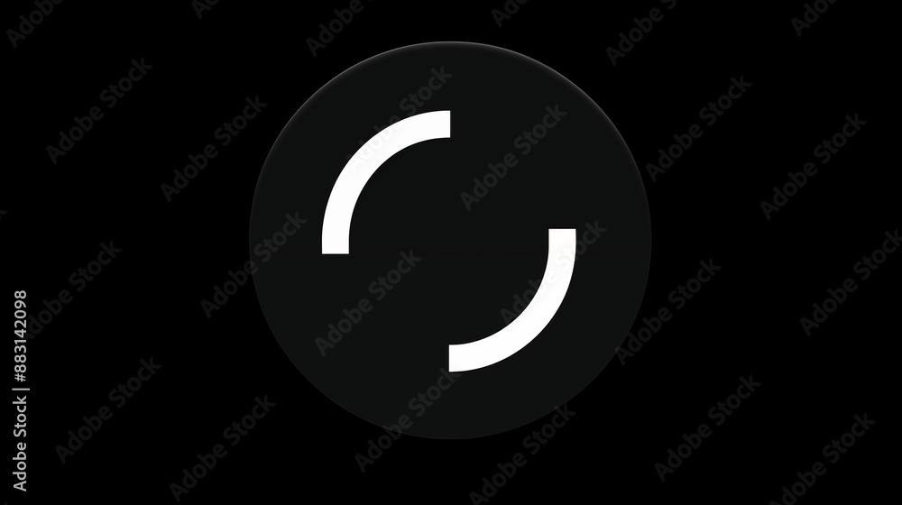 Abstract Circular Black and White Minimalist Logo Abstract Circular Black and White Minimalist Logo