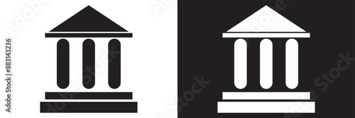 government building icon vector