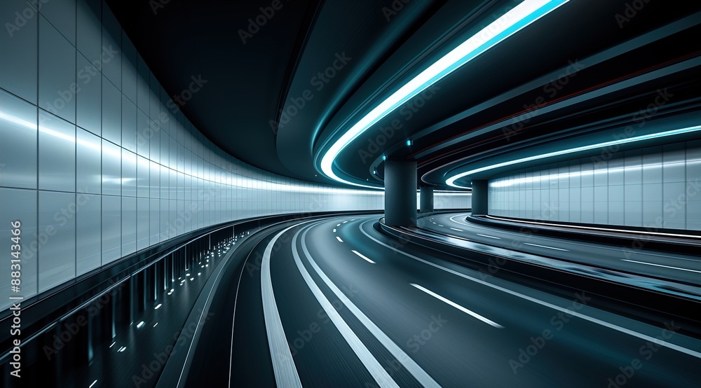 Obraz premium motion blur tunnel