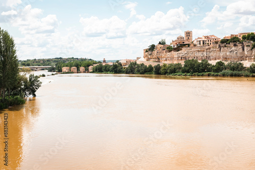 a view of Zamora city and the Duero river, Castile and Leon, Spain