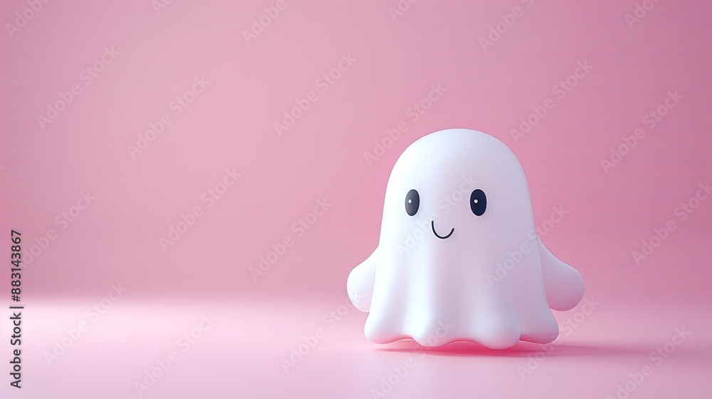 Fototapeta premium Boo in Blush A Ghostly Greeting