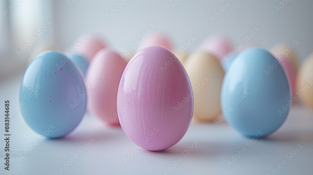 Pastel Easter Eggs Close Up. Pastel Easter Eggs Close Up.