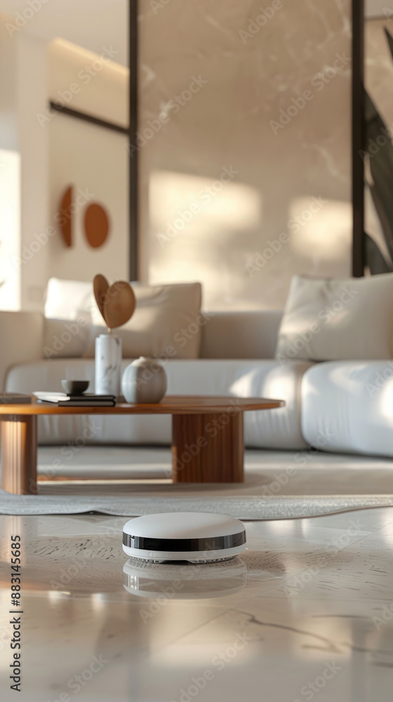 Experience a smart home interior where AI-powered devices blend into daily routines, offering seamless integration for enhanced living, Ai-centered world Experience a smart home interior where AI-powered devices blend into daily routines, offering seamless integration for enhanced living, Ai-centered world