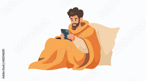 How to Sleep Better Landing Page Template. Male Character