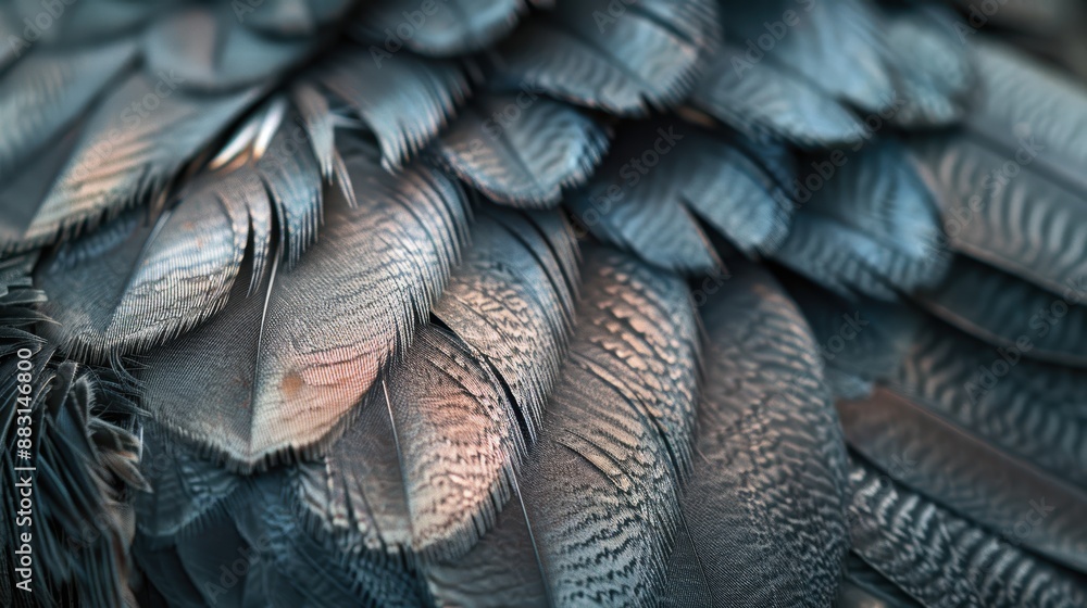 Obraz premium Intricate Beauty of a Dusky Seaside Sparrow's Feathers Close Up