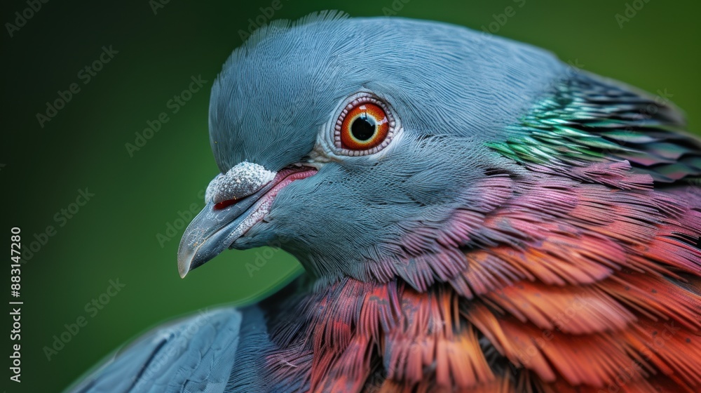 Majestic Close Up of Bonin Wood Pigeon's Plumage - Exquisite Details of Feathers and Colors Majestic Close Up of Bonin Wood Pigeon's Plumage - Exquisite Details of Feathers and Colors