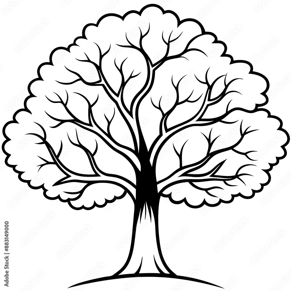 Obraz premium vector tree silhouette isolated