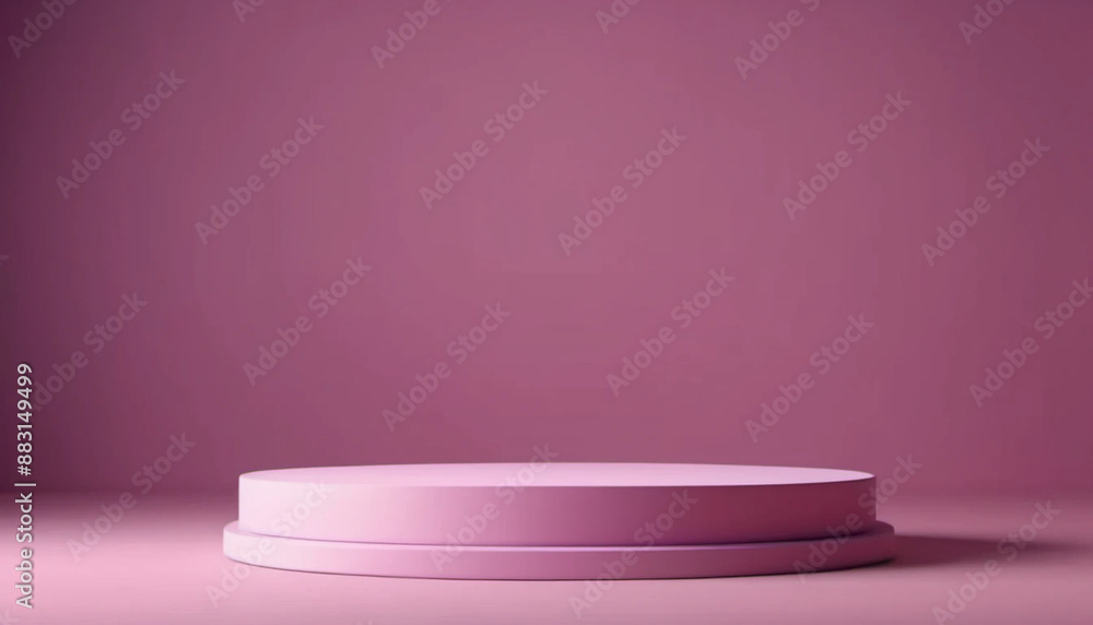 Pink round 3d podium with pink background. Concept of product display. Pink round 3d podium with pink background. Concept of product display.