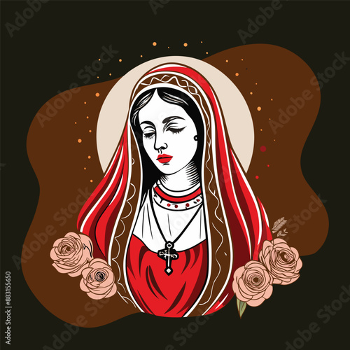 Mother Mary illustration photo