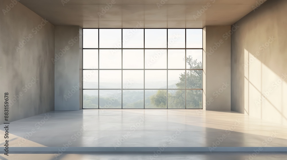 Spacious Empty Room with Large Window Spacious Empty Room with Large Window