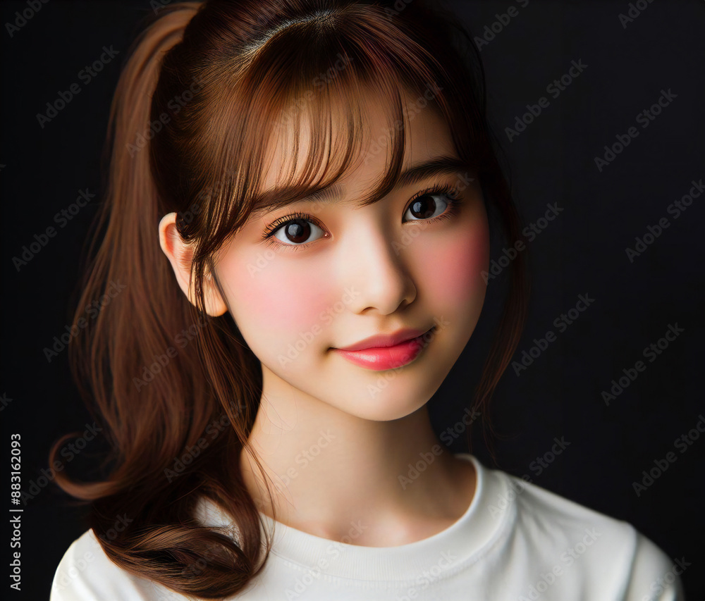 白いTシャツの美少女 白いTシャツの美少女