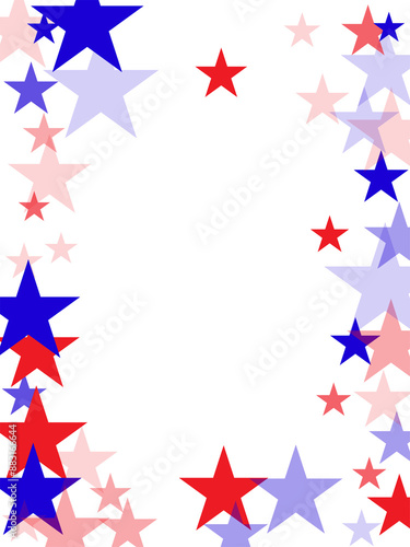 USA flag colors cool fourth of july wallpaper.  backdrop Vector Illustration, Blue and Red 4th of July Stars sparkles isolated on white.