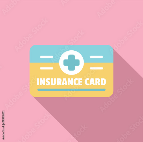 Simple insurance card displaying health coverage and medical expenses