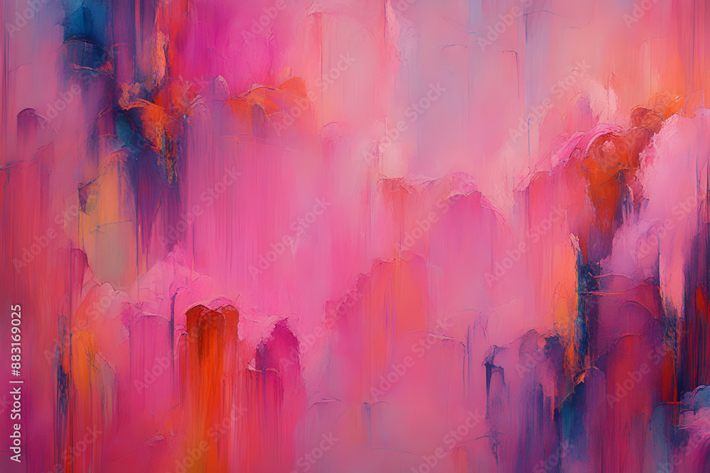 An oil painting of a abstract background various pink colours, Generative AI An oil painting of a abstract background various pink colours, Generative AI