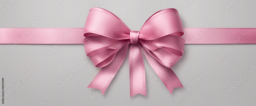 Pink bow ribbon element set on transparent background Pink bow ribbon element set on transparent background