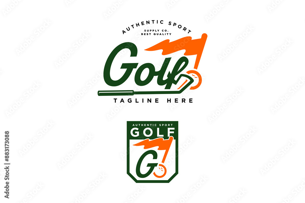lettering golf golf ball, golf club and flag logo design sets. letter g with golf ball and flag badge logo design. modern golf illustration logo for golfer, golf sport, golf tournament and golf club lettering golf golf ball, golf club and flag logo design sets. letter g with golf ball and flag badge logo design. modern golf illustration logo for golfer, golf sport, golf tournament and golf club