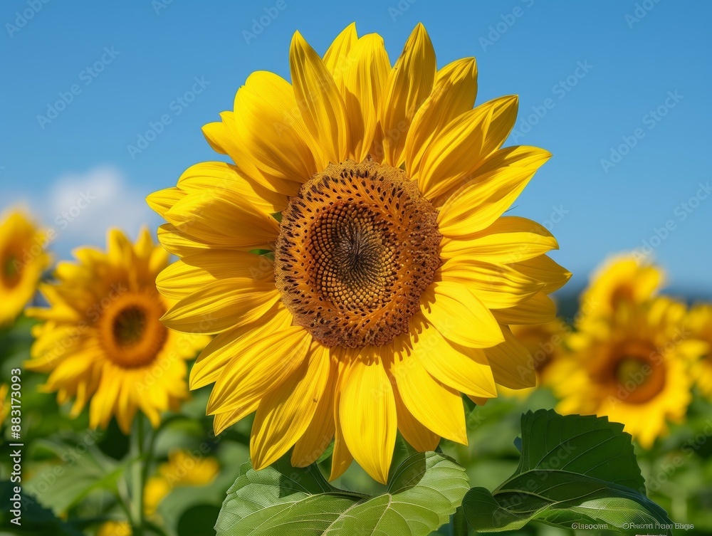 Sunflower Field in Bloom, Vibrant Yellow Blossoms Sunflower Field in Bloom, Vibrant Yellow Blossoms