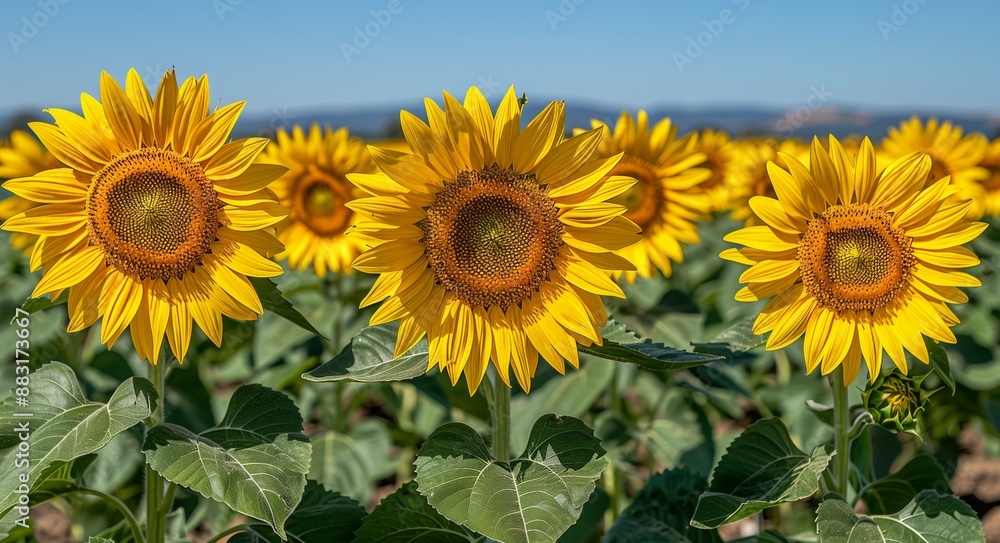 Sunflowers Blooming in the Field Sunflowers Blooming in the Field