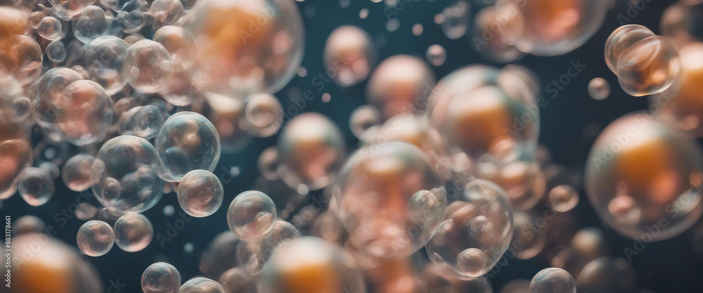 Top view of soap foam bubbles creating an abstract texture against a dark background perfect for a c Top view of soap foam bubbles creating an abstract texture against a dark background perfect for a c