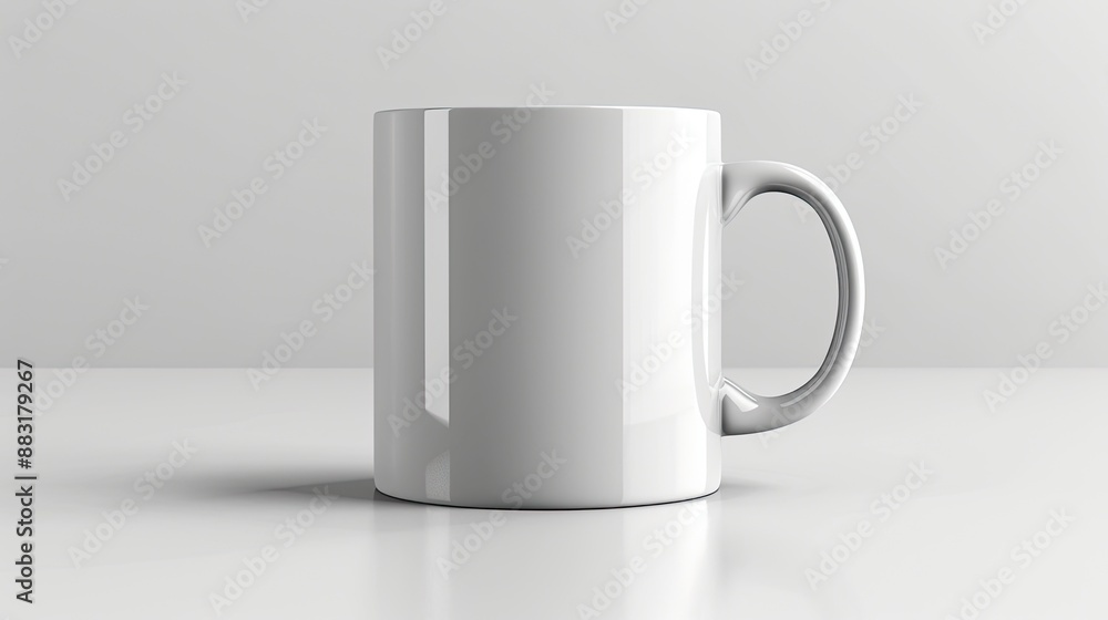 Blank White Mug Mockup. Blank White Mug Mockup.