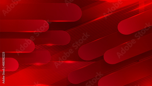 Three dimensional Red stripe Background Wallpaper